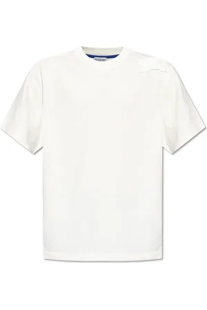 Burberry Top, Herre, Hvid, L, Bomuld, T-shirt med logo