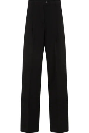 Sportmax Bukser, Dame, Sort, XS, Uld, Plisserede Vela Bukser