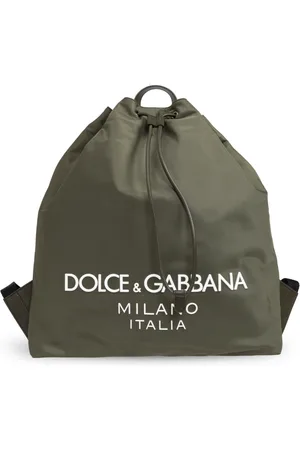 Dolce & Gabbana Taske, Herre, Grøn, ONE SIZE, Nylon, Rygsæk med logo