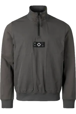 MA.STRUM Sweathshirts & Hoodies, Herre, Grøn, S, Bomuld, Blandet medie tragt sweatshirt olieplet