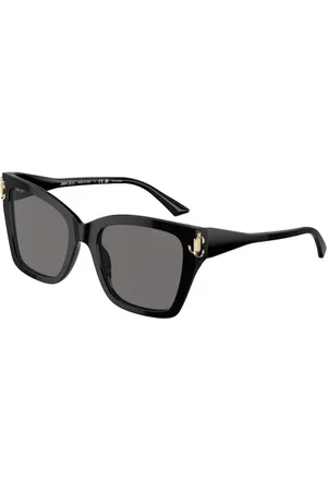Jimmy Choo Tilbehør, unisex, Sort, 54 MM, Polariserede mørkegrå solbriller