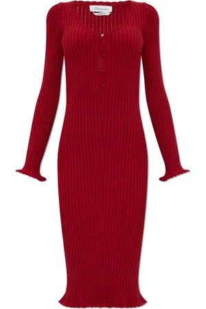 BLUMARINE Kjole, Dame, Rød, S, Polyester, Stribet kjole