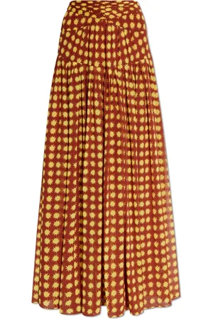 Diane von Furstenberg Nederdel, Dame, Brun, 2XS, Uld, Lang nederdel Amira