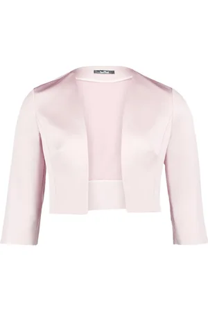 Vera Mont Jakke, Dame, Lyserød, L, Satin, Elegant Bolerojakke med Folder
