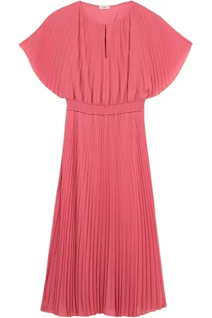 Oltre Kjole, Dame, Lyserød, S, Polyester, Plisseret Midi Kjole