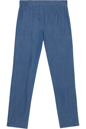 Oltre Jeans, Dame, Blå, S, Denim, Tencel Denim Joggers