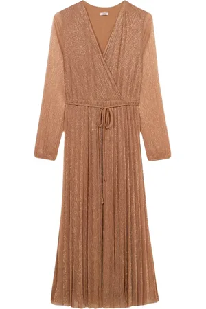 Oltre Kjole, Dame, , L, Polyester, Plisseret Lurex Kjole