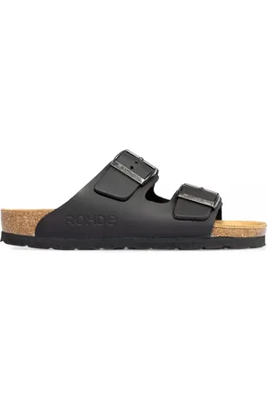 Rohde Sko, Dame, Sort, 39 EU, Sort damesandal med to remme