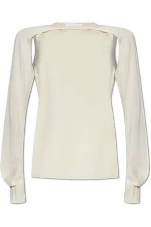 Helmut Lang Bluser & Skjorter, Dame, , L, Uld, Top med aftagelige lange ærmer