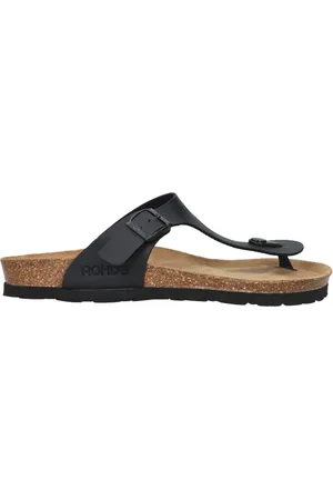 Rohde Sko, Dame, Sort, 41 EU, Læder, Flip Flops