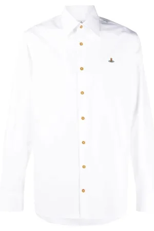 Vivienne Westwood Skjorte, Herre, Hvid, XL, Bomuld, Slim Fit Cotton Ghost Skjorte