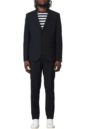 Manuel Ritz Jakkesæt, Herre, Blå, L, Uld, Elegant Kjole Sammensætning 100% Kode 3430A3318233270-89
