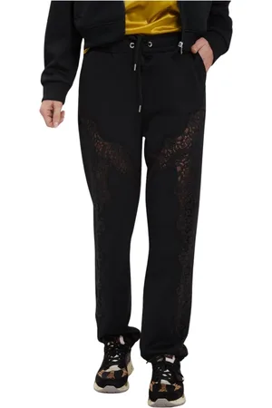 Pinko Bukser, Dame, Sort, M, Uld, Interlock Joggingbukser