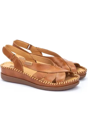 Pikolinos Sko, Dame, Brun, 35 EU, Læder, Brun lædersandal Cadaques stil
