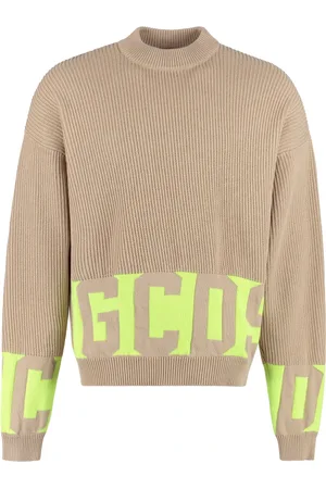 GCDS Strik, Herre, , XS, Bomuld, Ribbet bomuldssweater