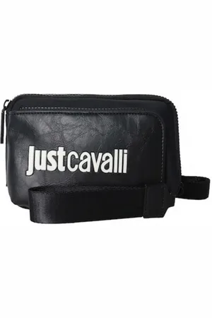 Roberto Cavalli Taske, Herre, Sort, ONE SIZE, Uld, Herre Sort Imiteret Læder Skuldertaske