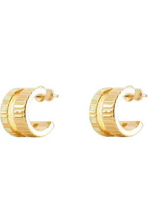 IVI Tilbehør, Dame, Gul, ONE SIZE, Uld, Guld Æggeskal Slot Ørering