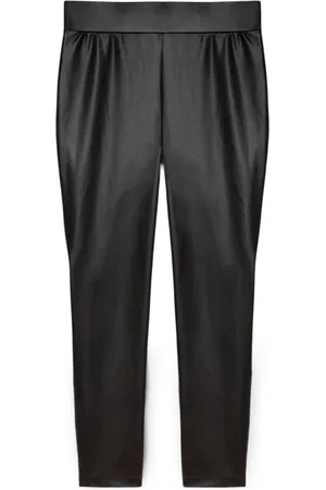 Fiorella rubino Bukser, Dame, Sort, L, Læder, Faux Leather Leggings