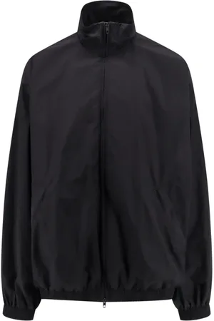 Balenciaga Jakke, Herre, Sort, M, Bomuld, Sort Jakke med Lynlås Lukning