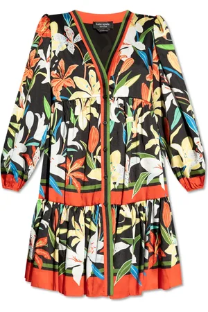 Kate Spade Kjole, Dame, Flerfarvet, S, Polyester, Blomstret Mønster Kjole