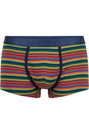 Gallo Undertøj, Herre, Flerfarvet, S, Bomuld, Grøn Stribet Bomuld Boxershorts
