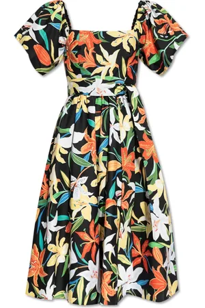 Kate Spade Kjole, Dame, Flerfarvet, S, Bomuld, Blomstret mønsterkjole