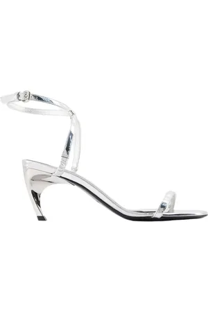Alexander McQueen Sko, Dame, Grå, 36 EU, Læder, Højhælede sandaler