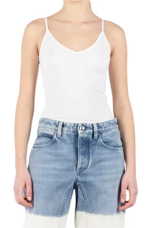Jil Sander Top, Dame, Hvid, XS, Hvid Jersey Tank Top