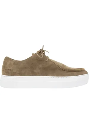 Nubikk Sko, Herre, Grøn, 45 EU, Uld, Taupe Suede Stilfulde Sneakers
