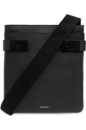 Salvatore Ferragamo Taske, Herre, Sort, ONE SIZE, Uld, Skuldertaske Twins