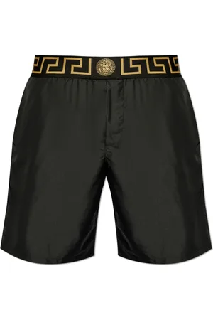 VERSACE Badetøj, Herre, Sort, L, Uld, Badeshorts med logo