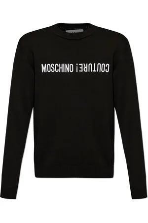 Moschino Strik, Herre, Sort, L, Bomuld, Trøje med logo