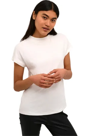 Karen by Simonsen Top, Dame, Hvid, L, Dandykb Tee Toppe & T-shirts Egret