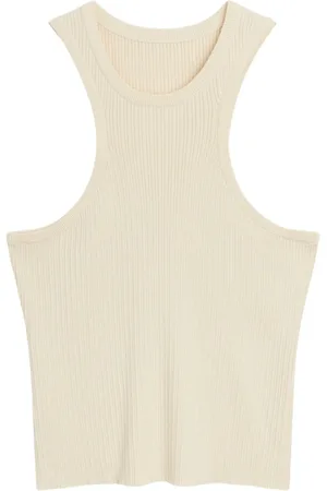 Soulland Top, Dame, Hvid, M/L, Uld, Ærmeløs Ribstrikket Top