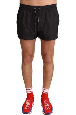 Dolce & Gabbana Badetøj, Herre, Sort, XS, Polyester, Sort King Strandbadetøj Badeshorts