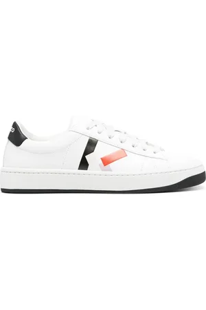 Kenzo Sko, Dame, Hvid, 39 EU, Uld, Kourt K Logo Low-Top Sneakers