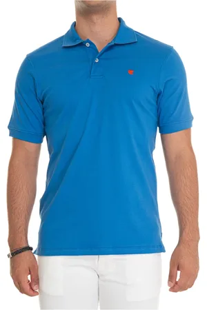 Gallo Top, Herre, Blå, 2XL, Bomuld, Tile Print Polo Shirt