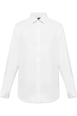 Giorgio Armani Skjorte, Herre, Hvid, 2XL, Bomuld, Klassisk skjorte