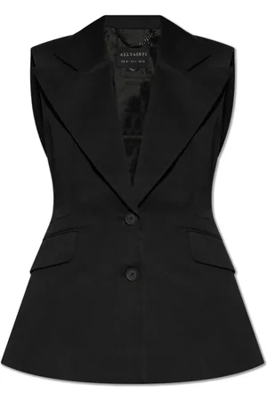 AllSaints Jakke, Dame, Sort, M, Bomuld, Hally Vest