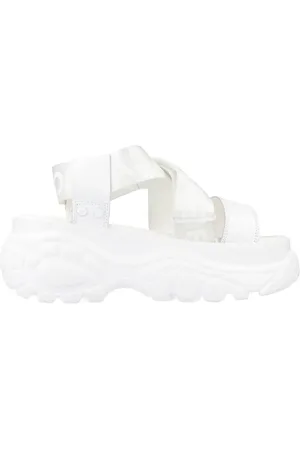 Buffalo Sko, Dame, Hvid, 39 EU, Læder, Chunky Sole Classic Sandaler