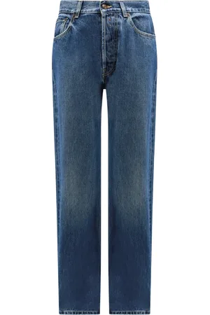 Alexander McQueen Jeans, Herre, Blå, L, Bomuld, Blå Jeans med Plissering, Lavet i Italien