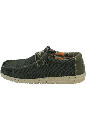 Hey dude Sko, Herre, Grøn, 43 EU, Bomuld, Strikket Sneaker Kollektion