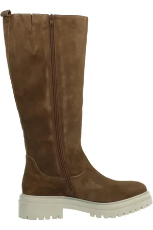 Geox Sko, Dame, Brun, 38 EU, Uld, Stilfulde High Støvler i Iridea Design