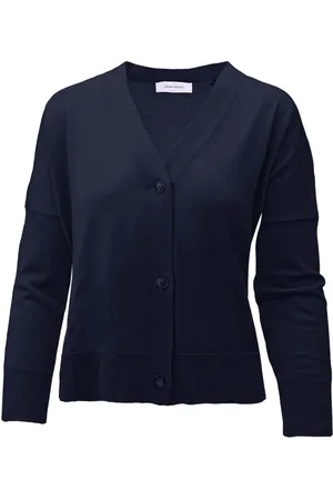 Gran Sasso Strik, Dame, Blå, XL, Uld, Stilfuld Cardigan Sweater