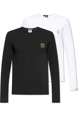 VERSACE Top, Herre, Sort, XL, Bomuld, To-pakke T-shirts