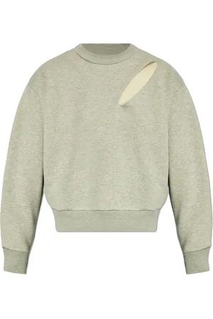 Alexander McQueen Sweathshirts & Hoodies, Dame, Grå, XS, Bomuld, Sweatshirt med slidse