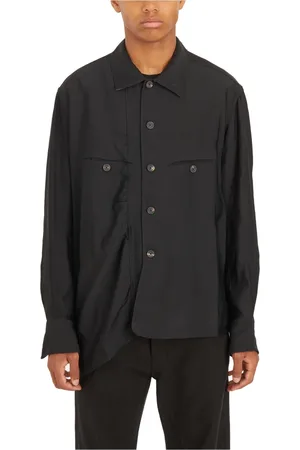 ZIGGY CHEN Skjorte, Herre, Sort, M, Asymmetrisk Kokon Skjorte