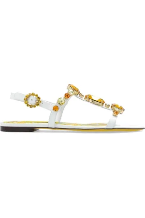 Dolce & Gabbana Sko, Dame, Flerfarvet, 38 1/2 EU, Bianca sandaler