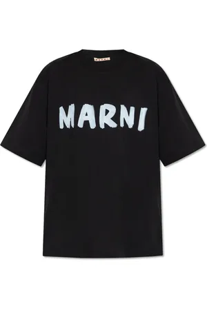 Marni Top, Dame, Sort, 2XS, Bomuld, T-shirt med trykt logo