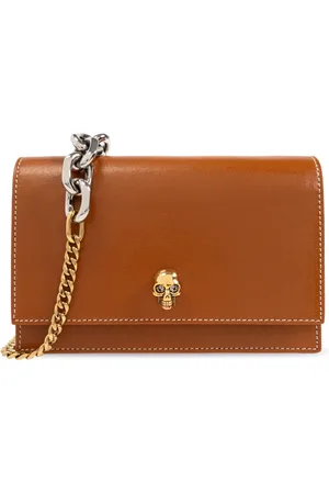 Alexander McQueen Taske, Dame, Brun, ONE SIZE, Uld, Skull Lille skuldertaske